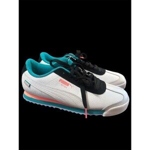 PUMA Roma Men's Athletic Black Teal White Size 9 Shoe